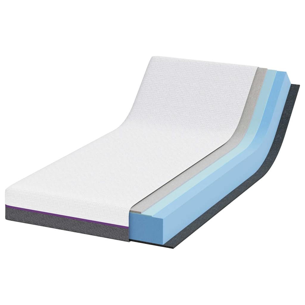 Colchão Branco e Cinza 100 x 200 cm Espuma de Memória