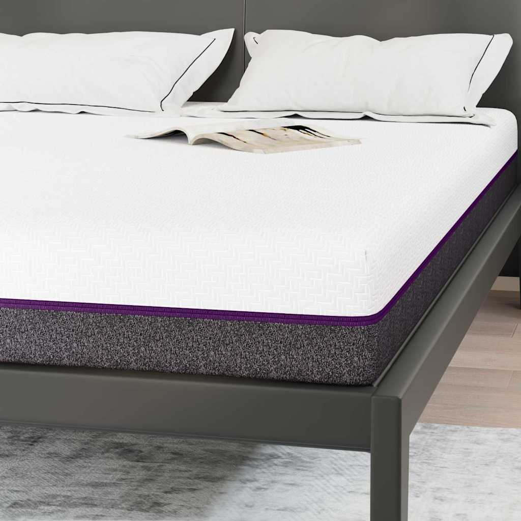 Colchão Branco e Cinza 160 x 200 cm Espuma de Memória