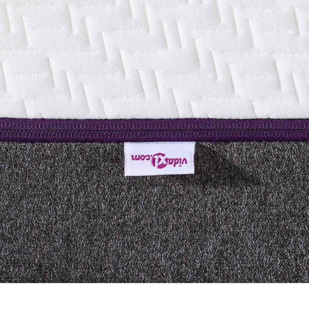 Colchão Branco e Cinza 200 x 200 cm Espuma de Memória