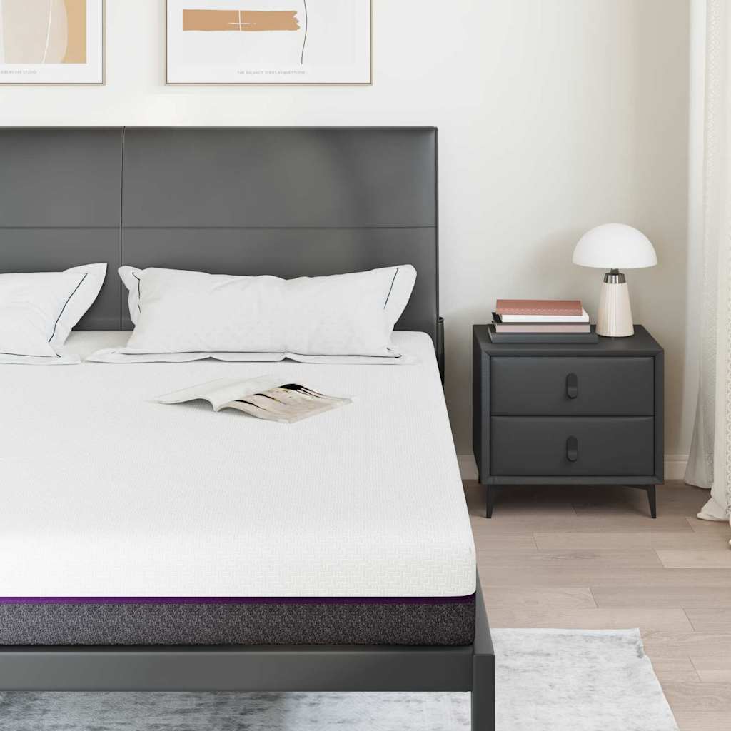 Colchão Branco e Cinza 200 x 200 cm Espuma de Memória