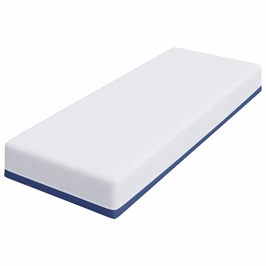 Colchão Branco e Azul 70 x 200 cm Espuma de Memória de Gel