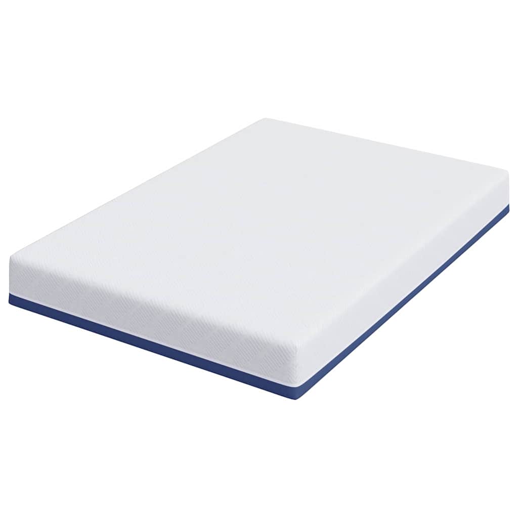 Colchão Branco e Azul 140 x 190 cm Espuma de Memória de Gel