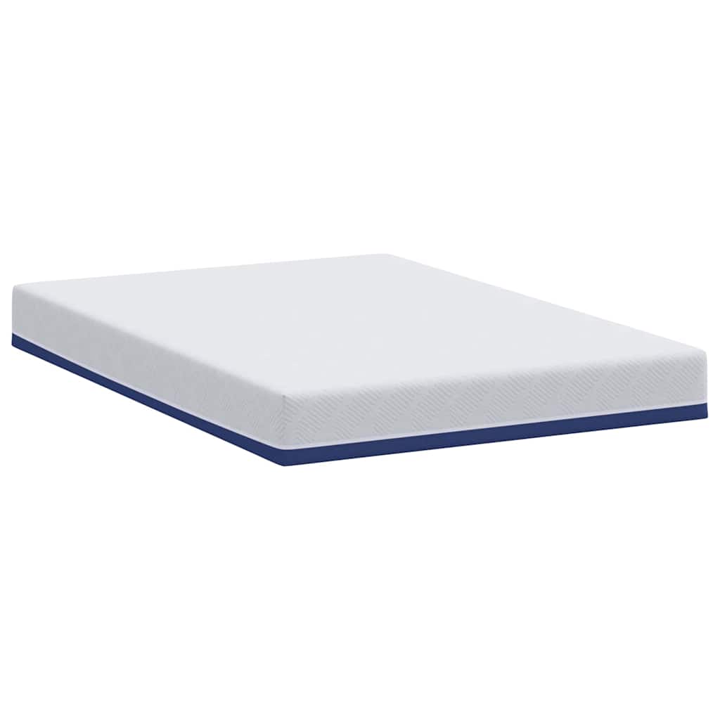 Colchão Branco e Azul 140 x 190 cm Espuma de Memória de Gel