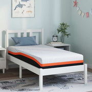 Colchão Branco e Cinza 80 x 160 cm Espuma de Memória de Gel