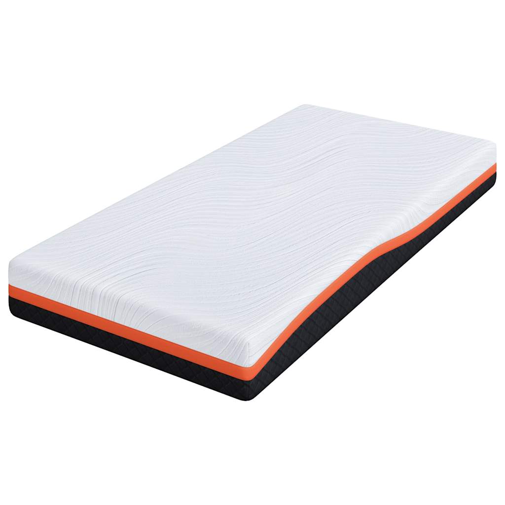 Colchão Branco e Cinza 90 x 200 cm Espuma de Memória de Gel