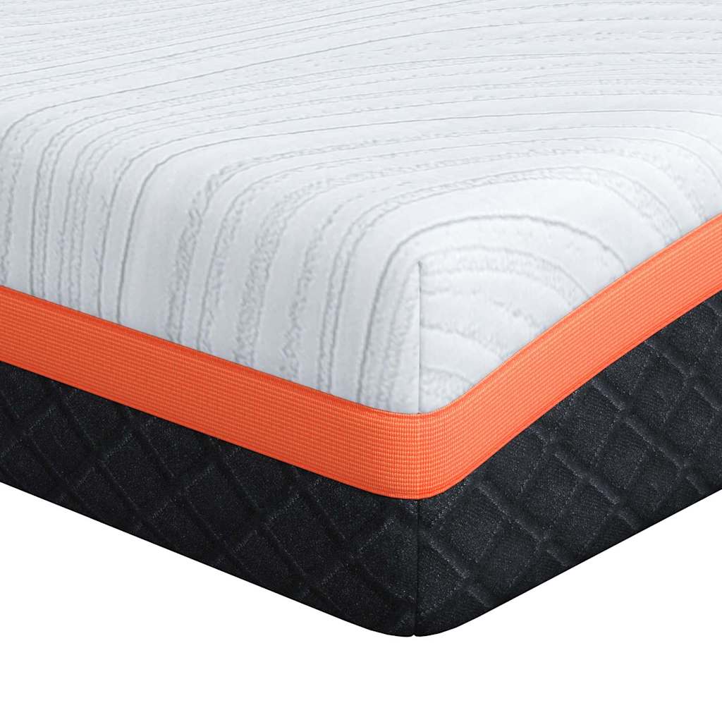 Colchão Branco e Cinza 200 x 200 cm Espuma de Memória de Gel