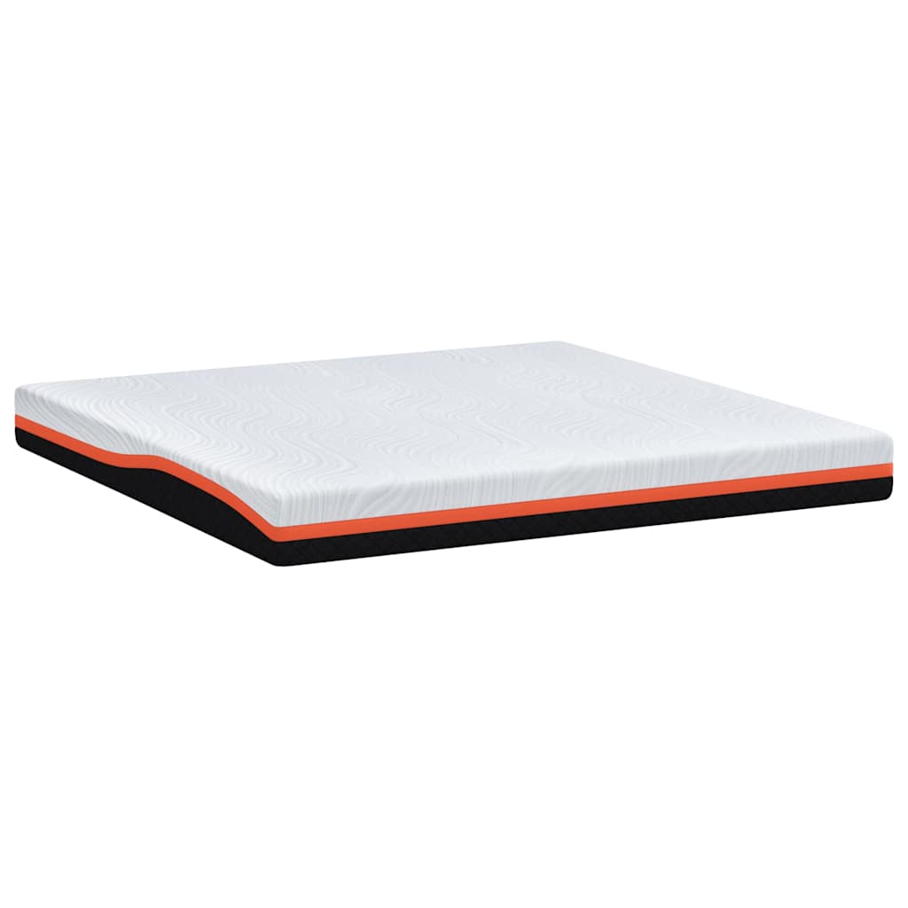 Colchão Branco e Cinza 200 x 200 cm Espuma de Memória de Gel