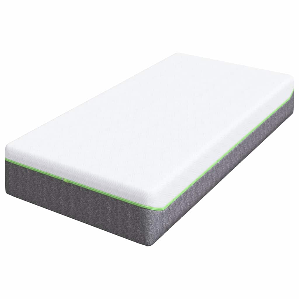 Colchão Branco e Cinza 80 x 160 cm Mola Pocket