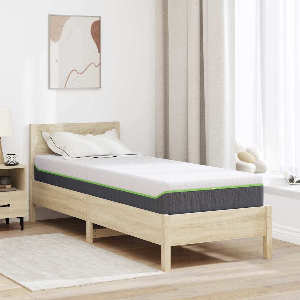 Colchão Branco e Cinza 80 x 200 cm Mola Pocket