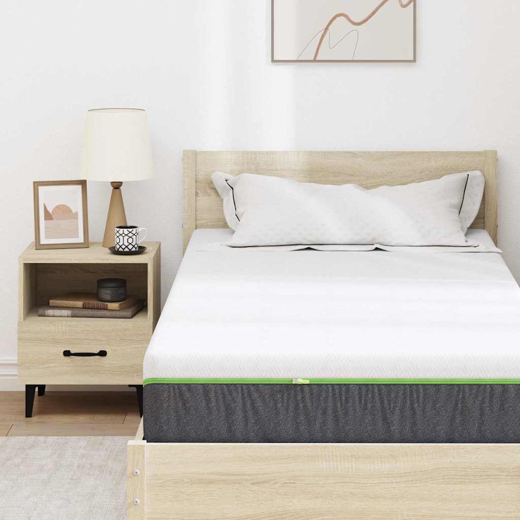 Colchão Branco e Cinza 90 x 190 cm Mola Pocket