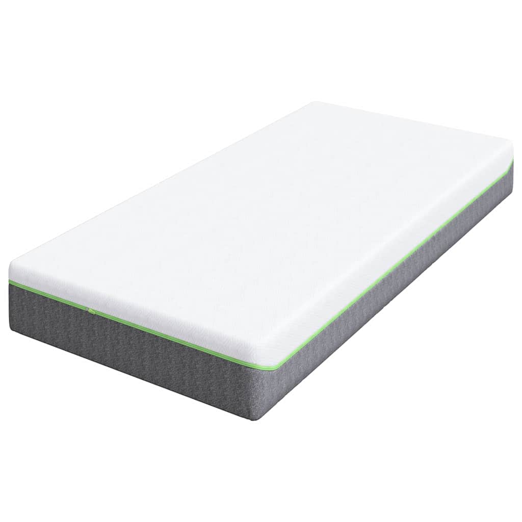 Colchão Branco e Cinza 90 x 190 cm Mola Pocket