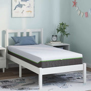 Colchão Branco e Cinza 80 x 160 cm Mola Pocket