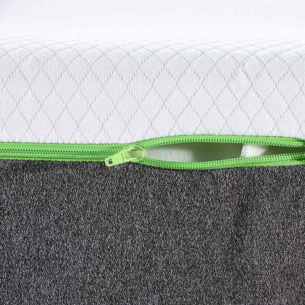 Colchão Branco e Cinza 120 x 200 cm Mola Pocket