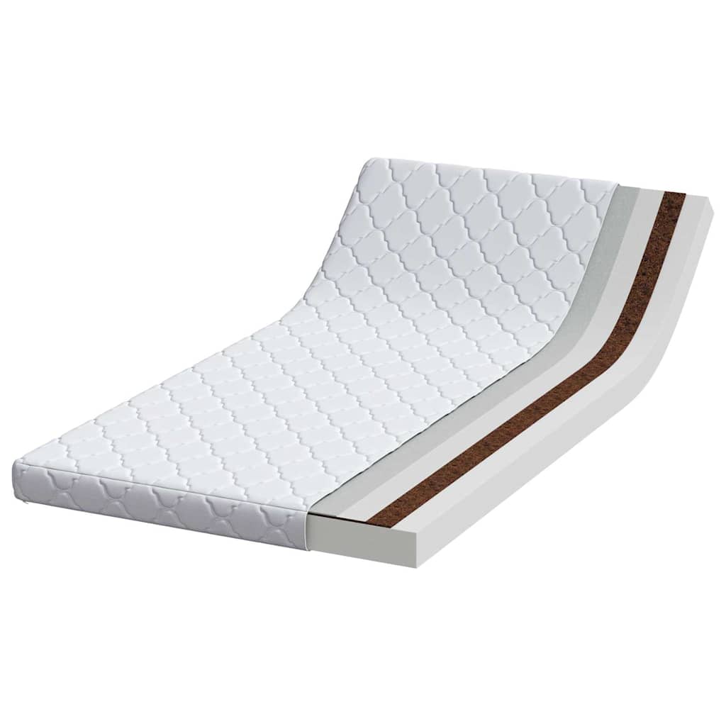 Colchão com Camada de Coco Branco 200 x 100 cm Espuma PU
