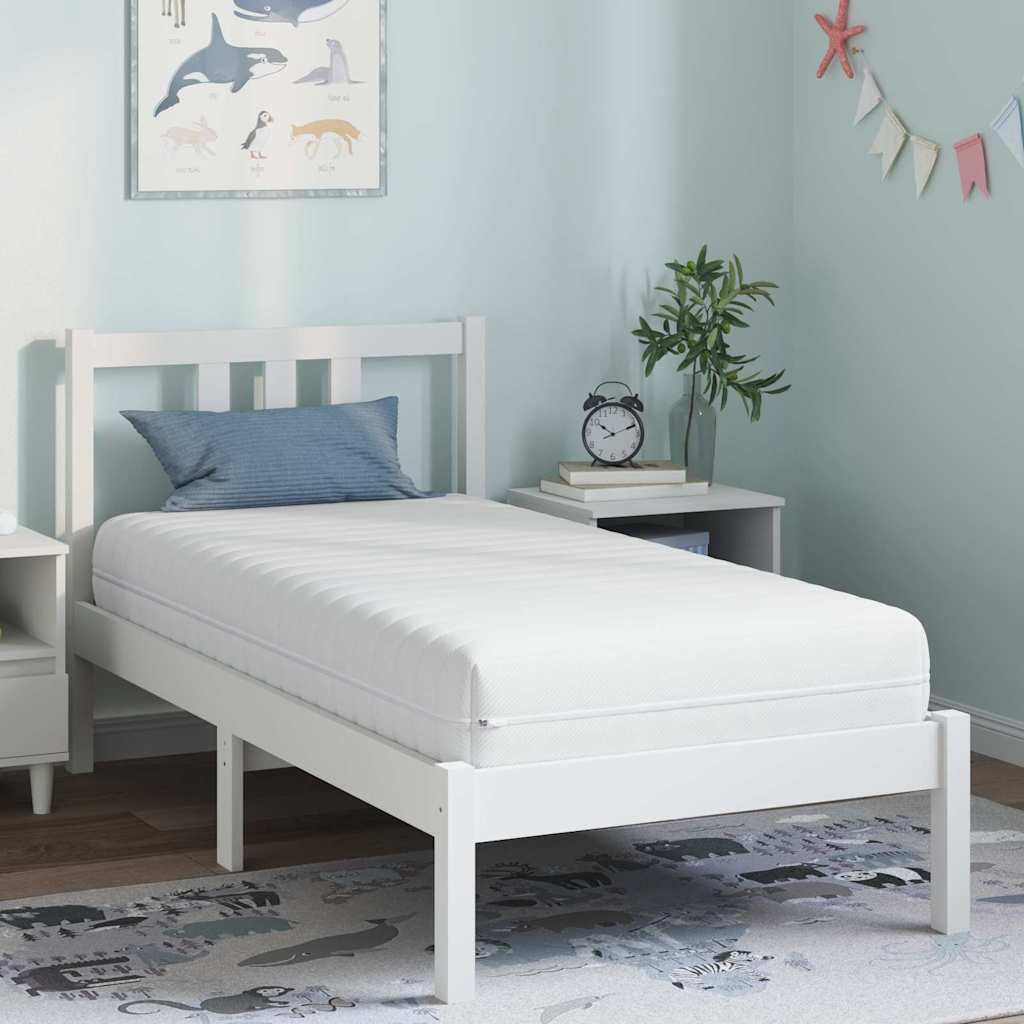 Colchão com Camada de Coco Branco 80 x 160 cm Mola Pocket