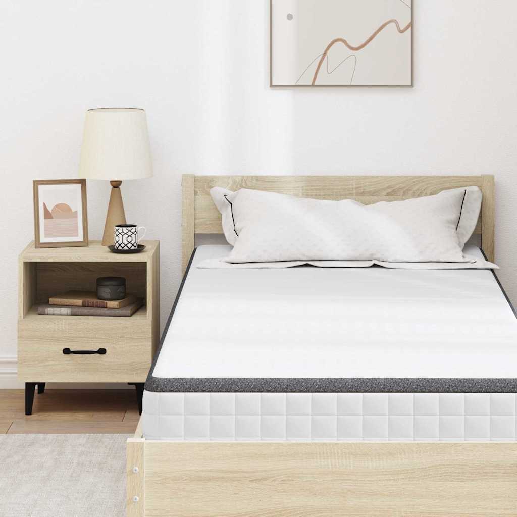 Colchão Branco e Cinza 90 x 190 cm Mola Bonell