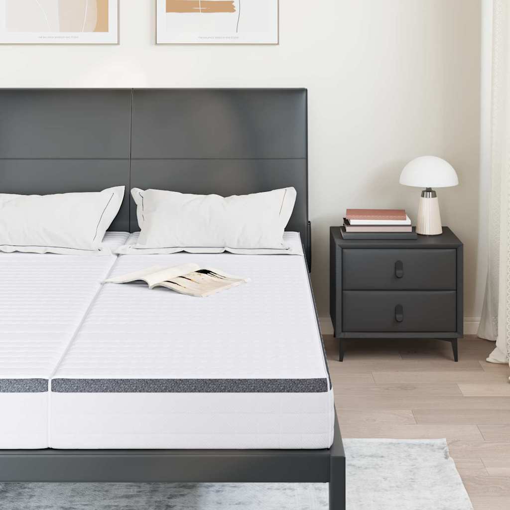 Colchão 2 pcs Branco e Cinza 70 x 200 cm Mola Bonell