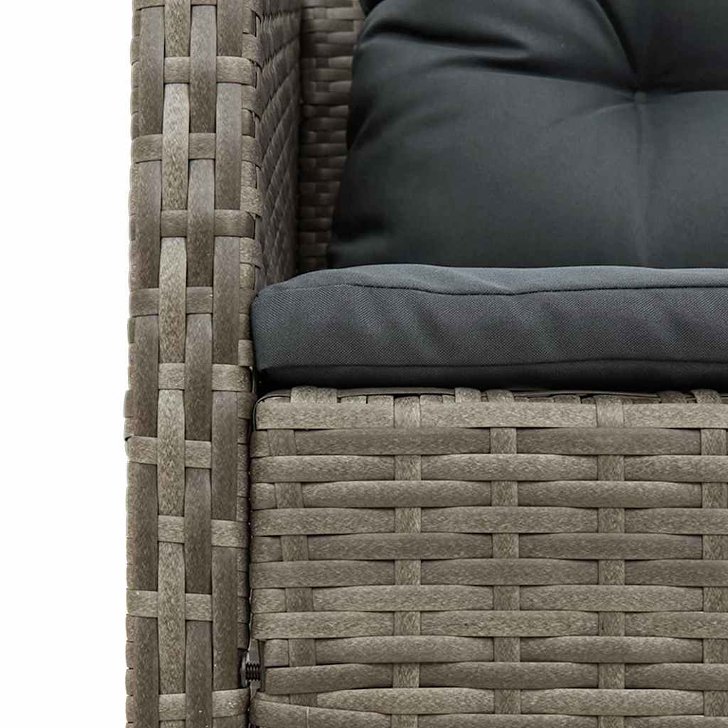 Conjunto de Sofá de Jardim 6 pcs cinzento e cinzento escuro