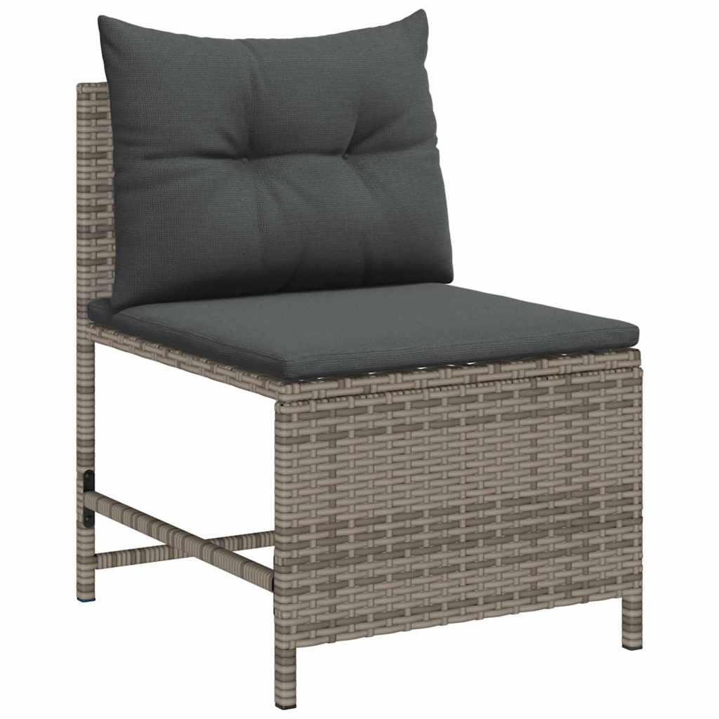 Conjunto de Sofá de Jardim 6 pcs cinzento e cinzento escuro