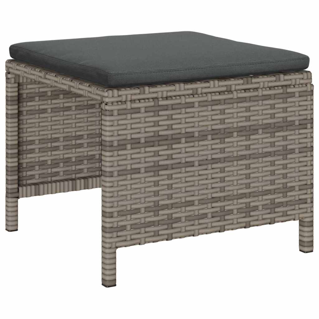 Conjunto de Sofá de Jardim 6 pcs cinzento e cinzento escuro