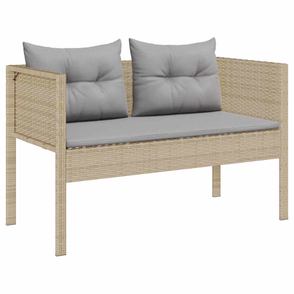 Conjunto de Sofá de Jardim 6 pcs bege e cinzento claro vime PE