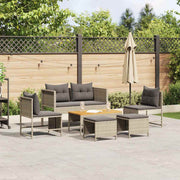Conjunto de Sofá de Jardim 6 pcs