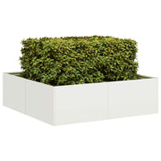 Vaso/floreira 100x100x30 cm aço branco