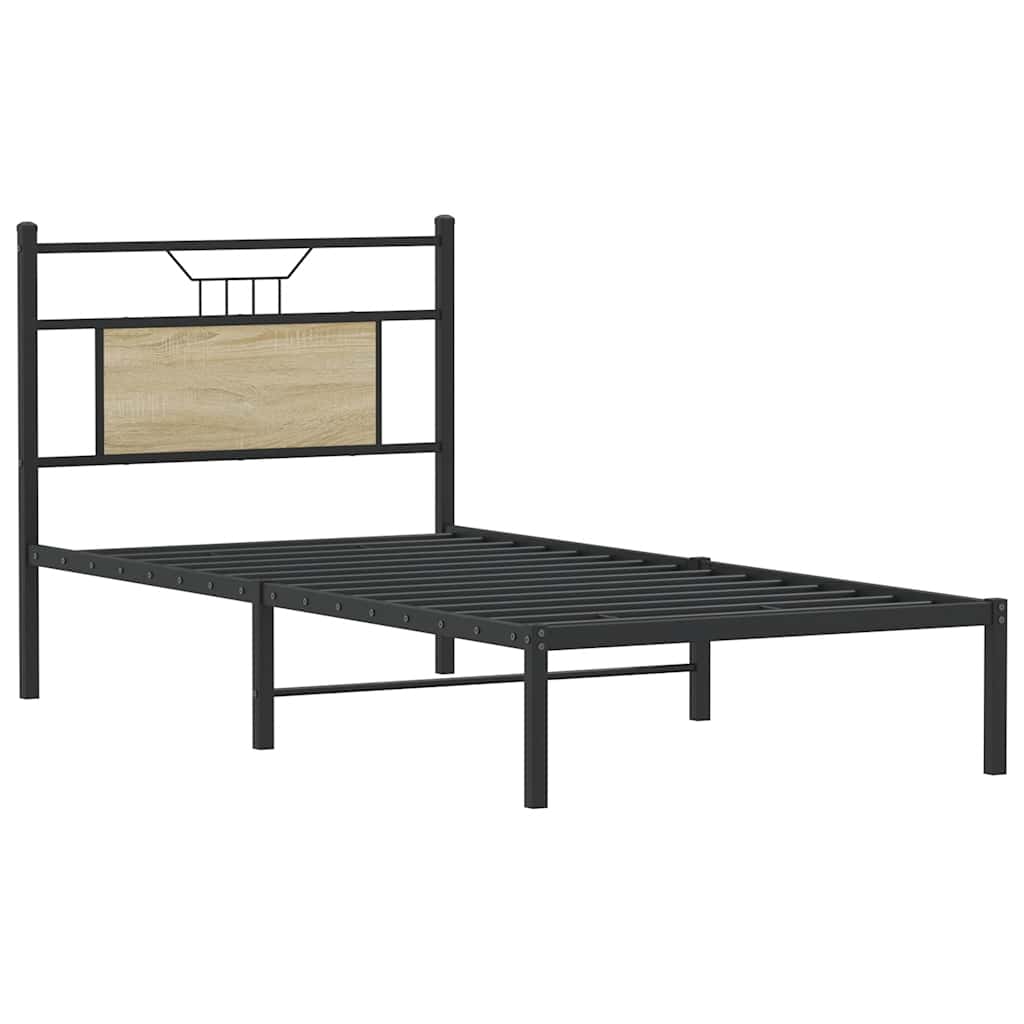 Estrutura cama s/ colchão derivados de madeira carvalho sonoma