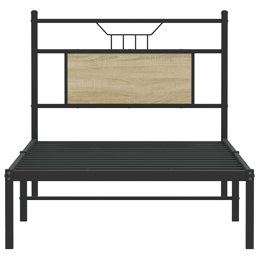 Estrutura cama s/ colchão derivados de madeira carvalho sonoma