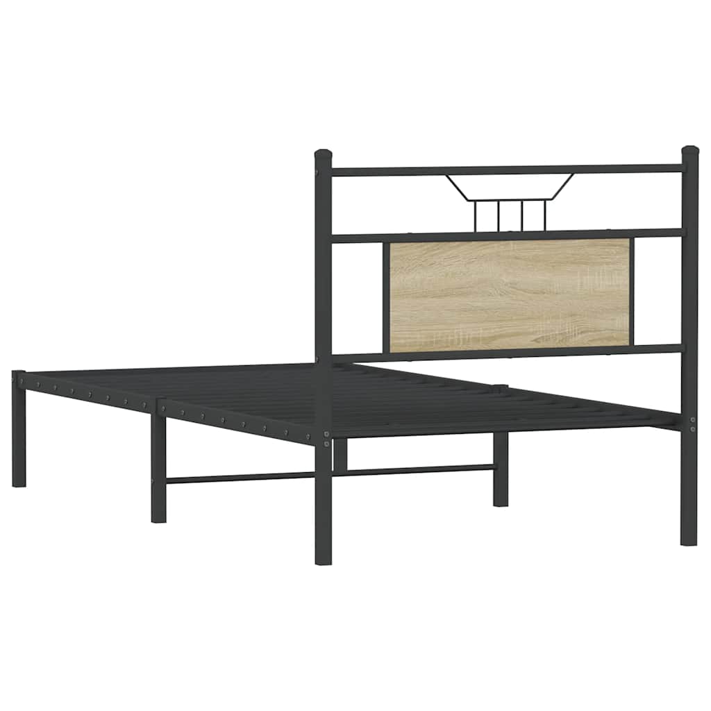 Estrutura cama s/ colchão derivados de madeira carvalho sonoma