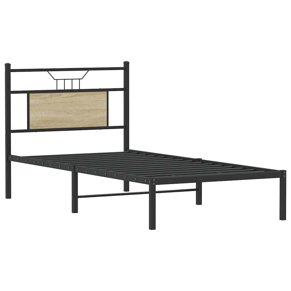 Estrutura cama s/ colchão derivados de madeira carvalho sonoma