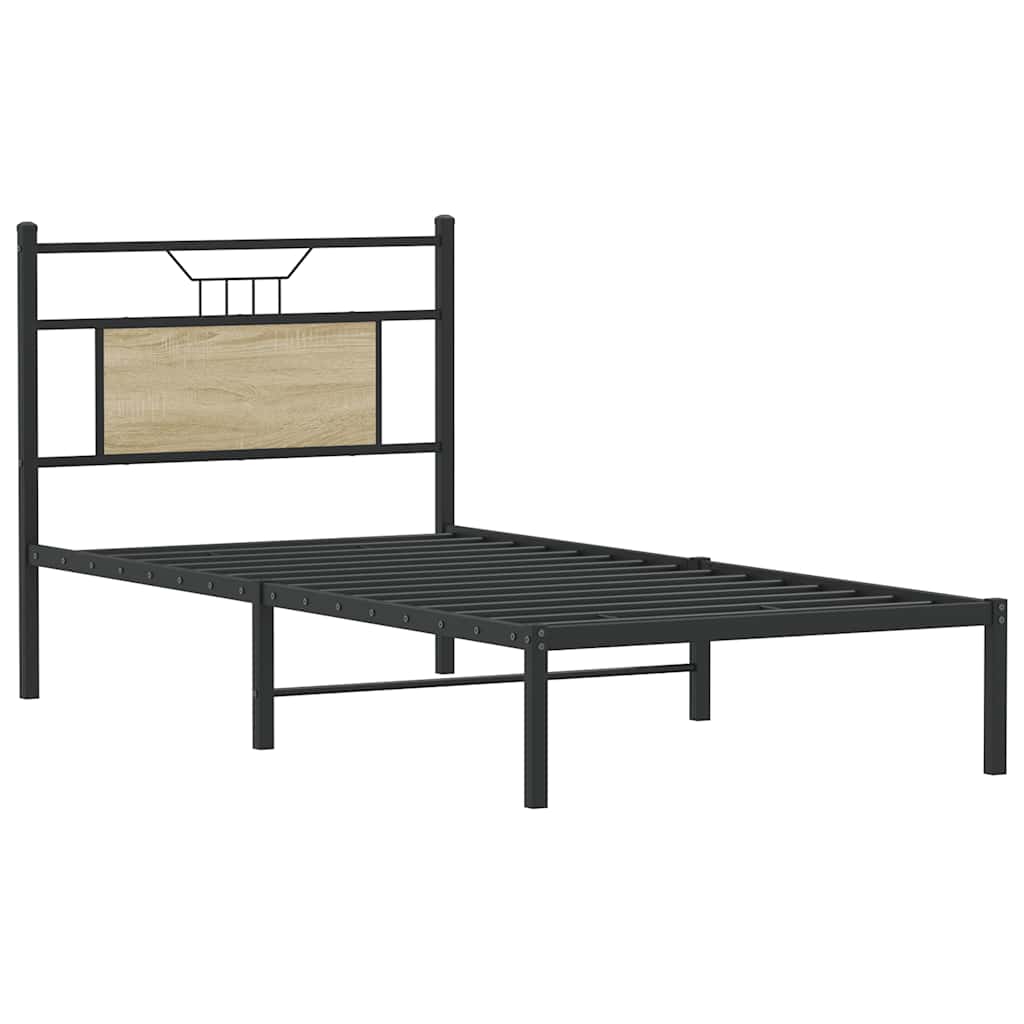 Estrutura cama s/ colchão derivados de madeira carvalho sonoma