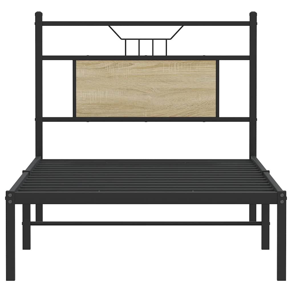 Estrutura cama s/ colchão derivados de madeira carvalho sonoma