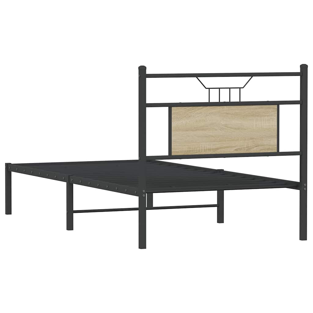 Estrutura cama s/ colchão derivados de madeira carvalho sonoma
