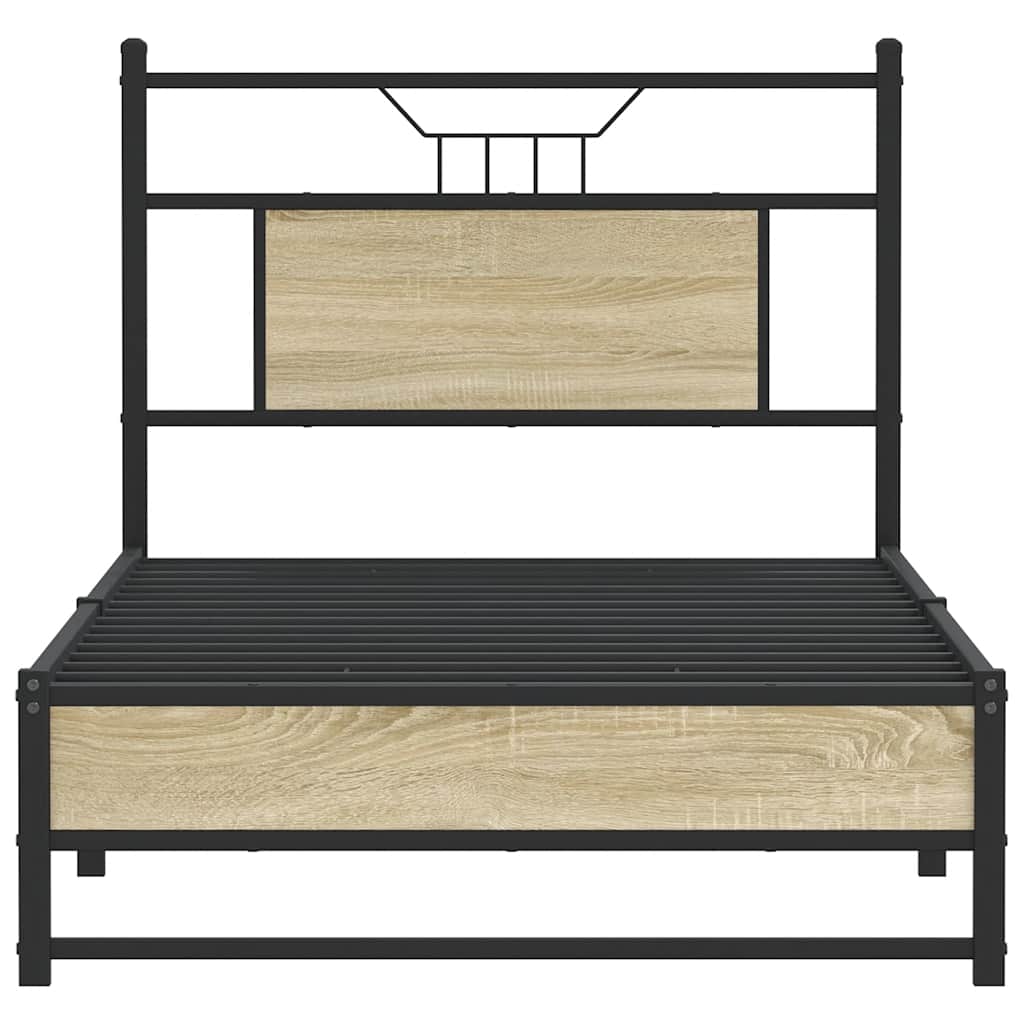 Estrutura cama s/ colchão derivados de madeira carvalho sonoma