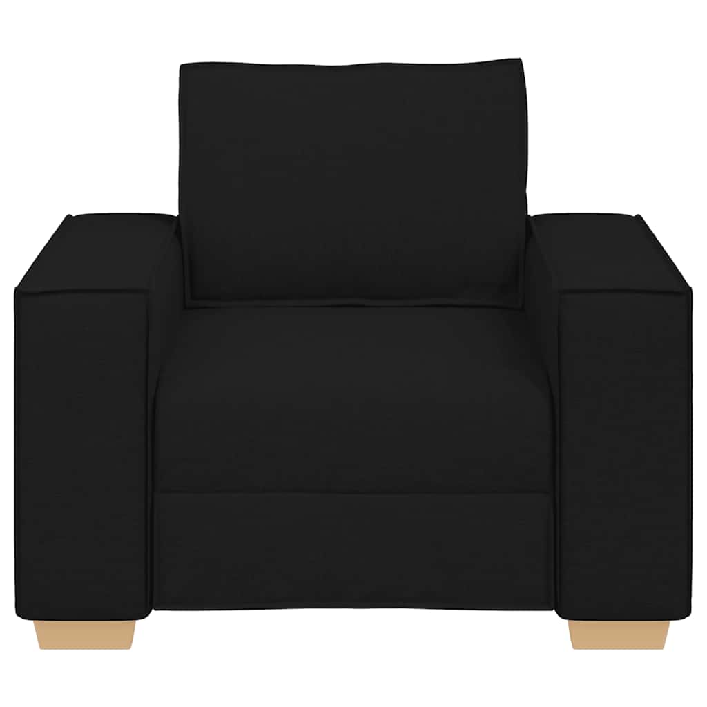 Sofá-cadeira Preto 60 cm Tecido