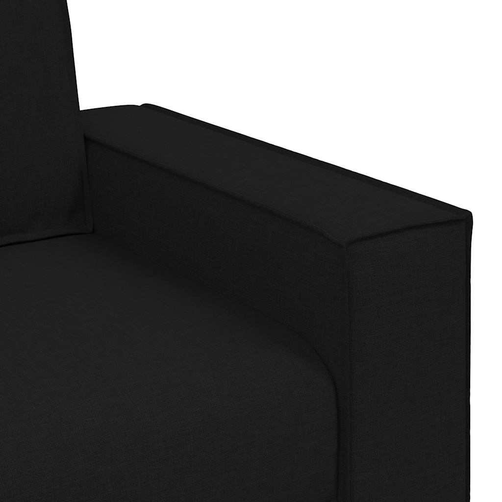 Sofá-cadeira Preto 60 cm Tecido