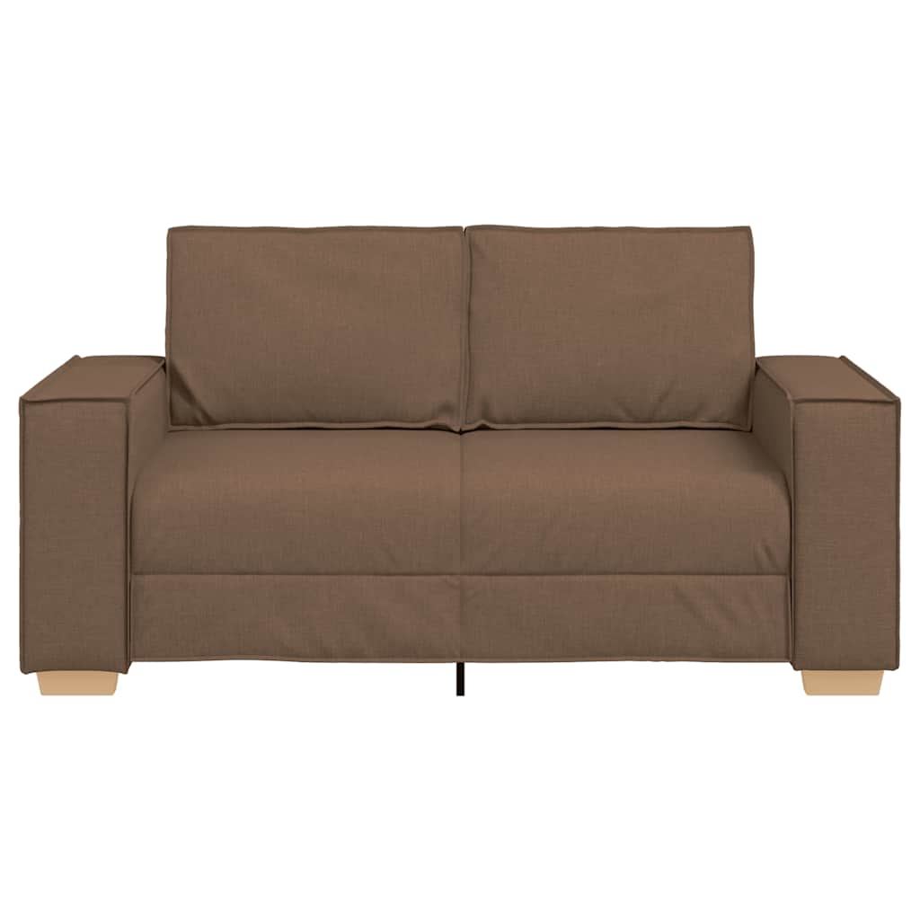 Sofá de 2 lugares marrom 120 cm tecido