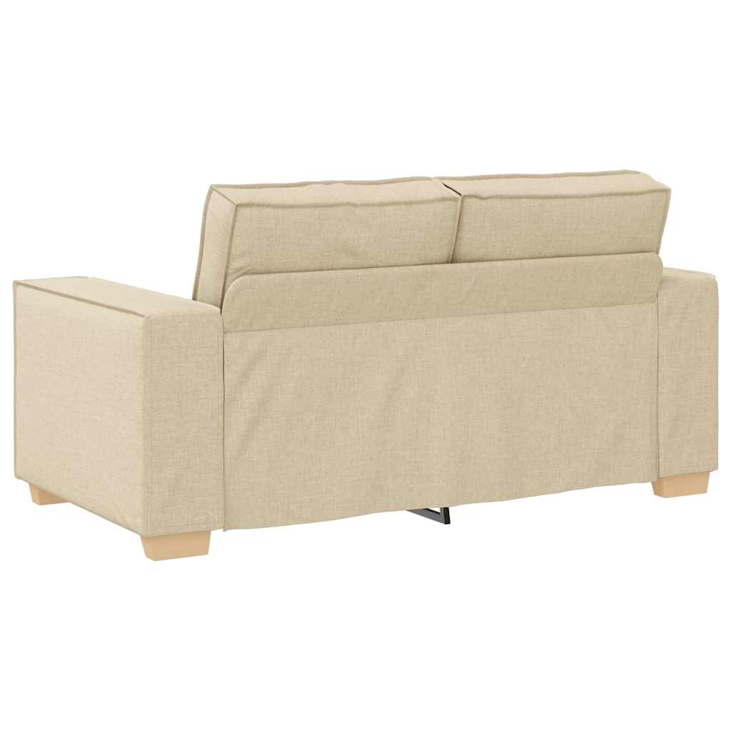Sofá de 2 lugares em tecido creme 120 cm