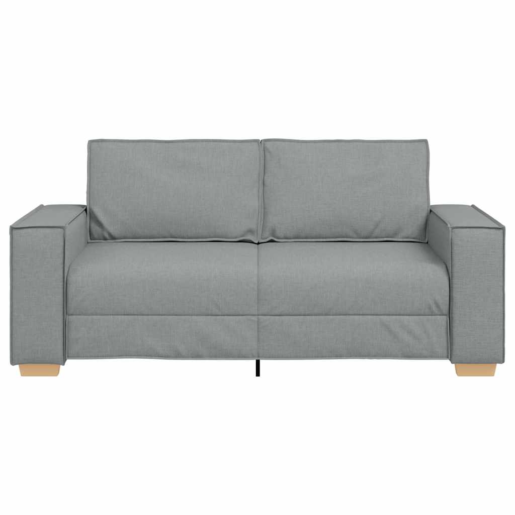 Sofá de 2 lugares cinza claro 140 cm Tecido