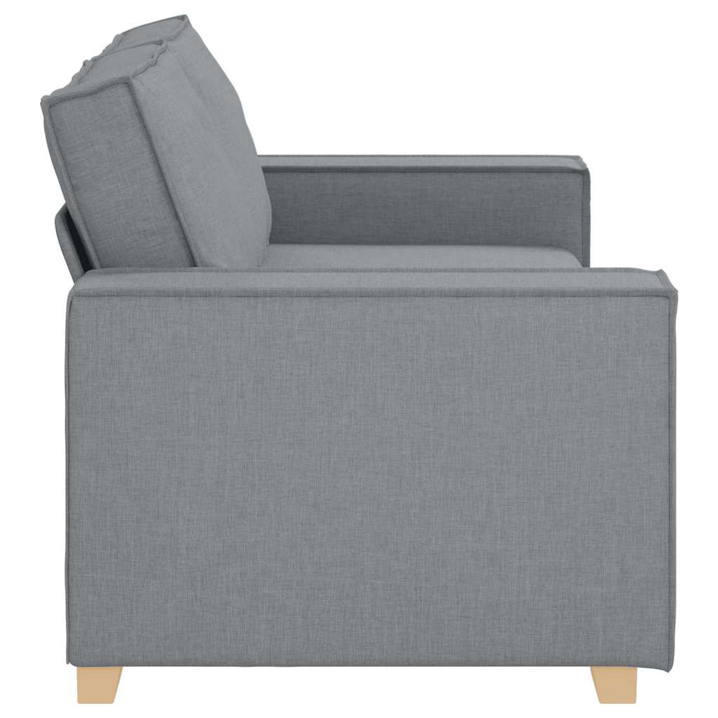 Sofá de 2 lugares cinza claro 140 cm Tecido