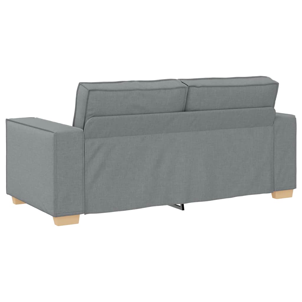 Sofá de 2 lugares cinza claro 140 cm Tecido