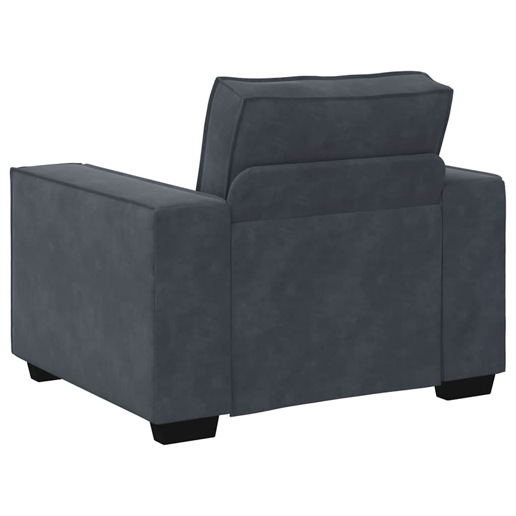 Poltrona 60 cm veludo verde-escuro