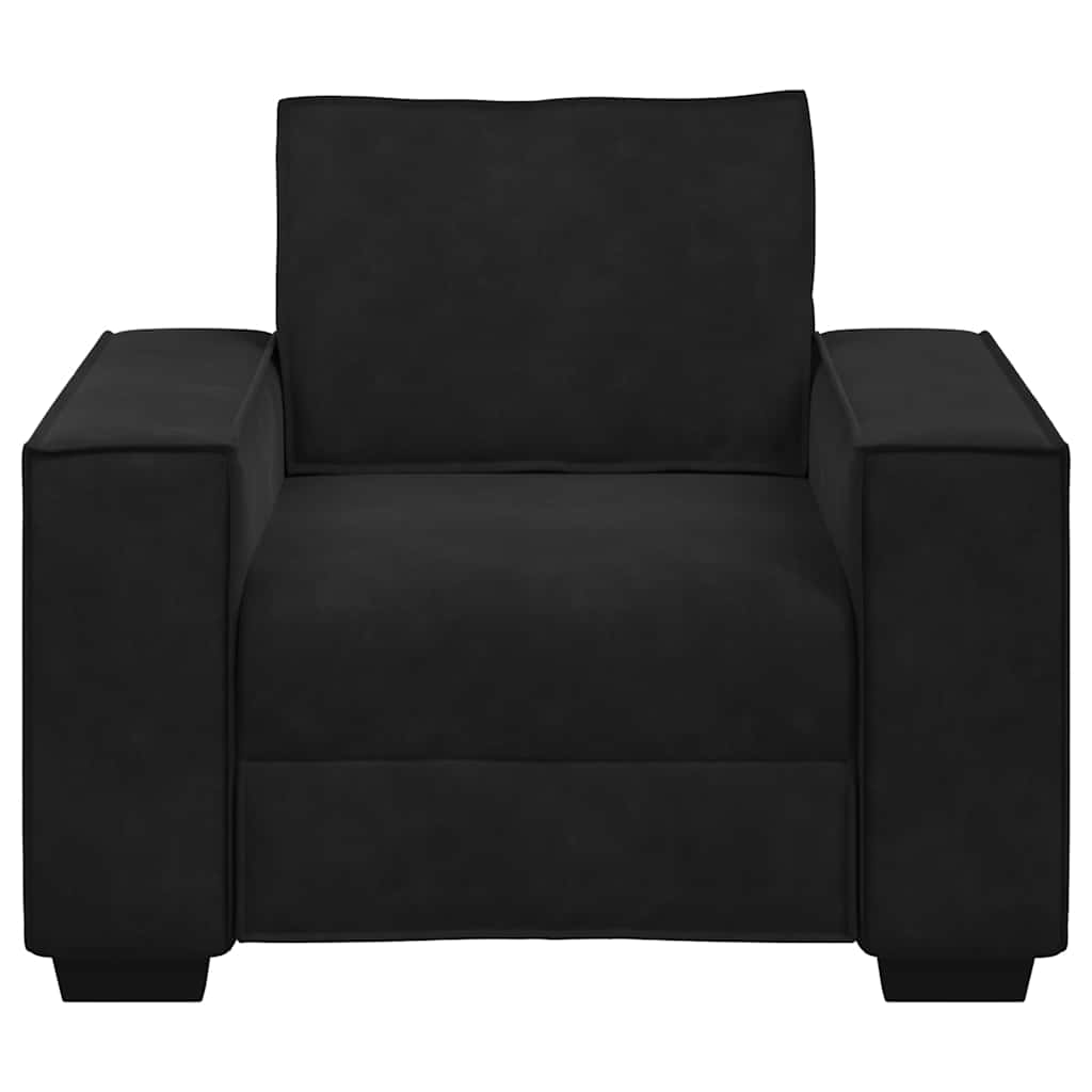 Poltrona 60 cm veludo preto