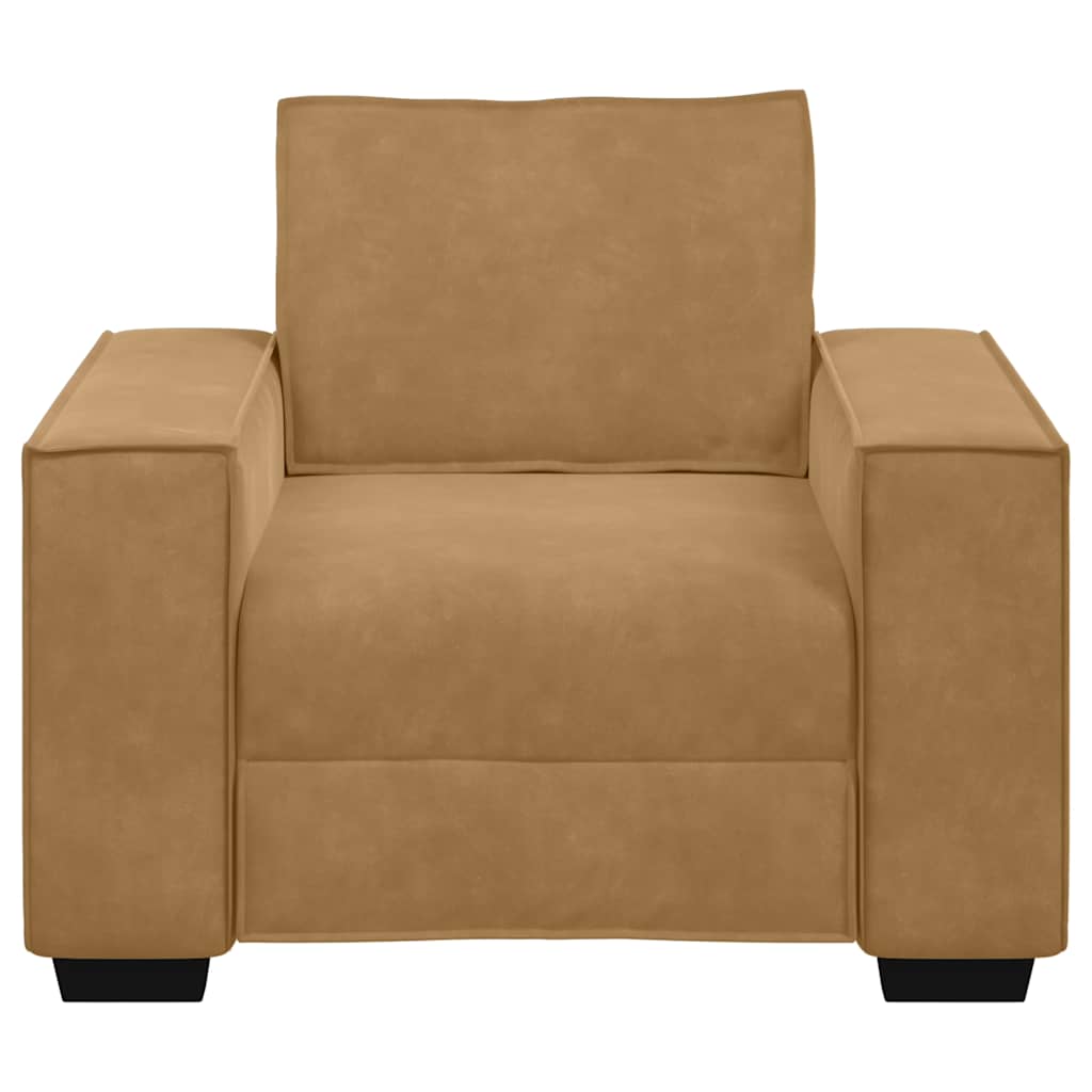 Poltrona 60 cm veludo castanho