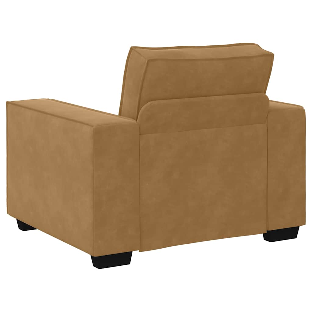 Poltrona 60 cm veludo castanho