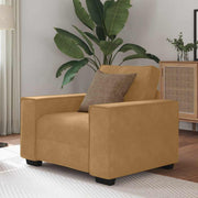 Poltrona 60 cm veludo castanho