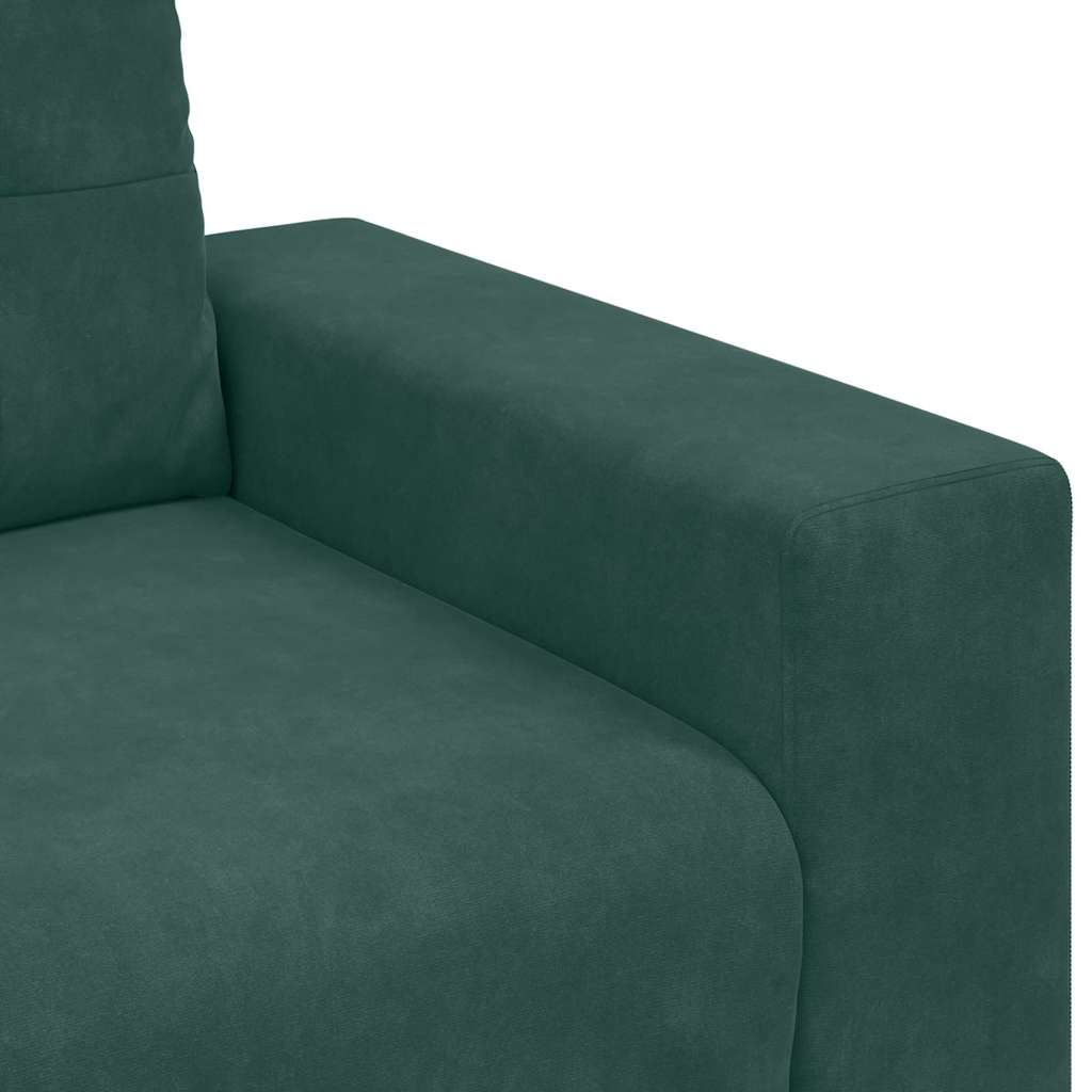 Sofá com almofada Verde-escuro Veludo