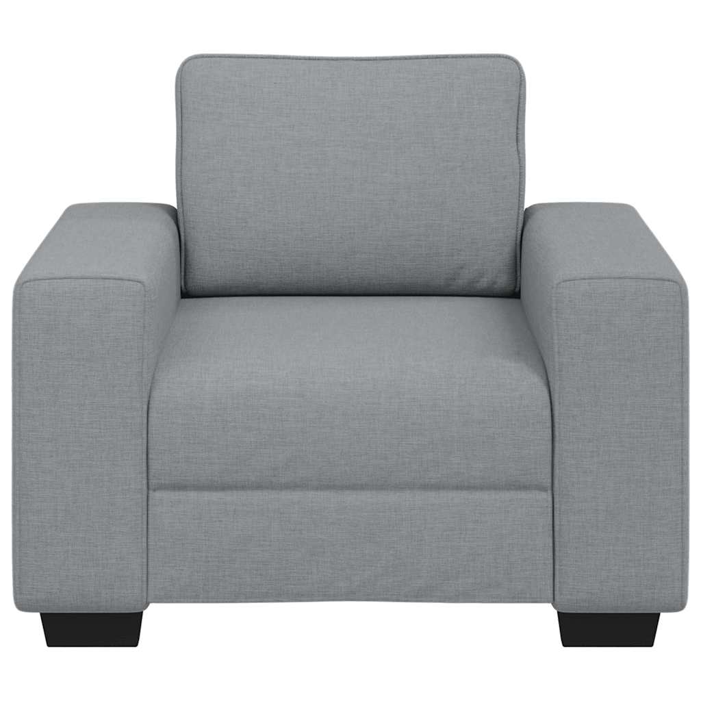 Poltrona tecido 60 cm cinzento-claro
