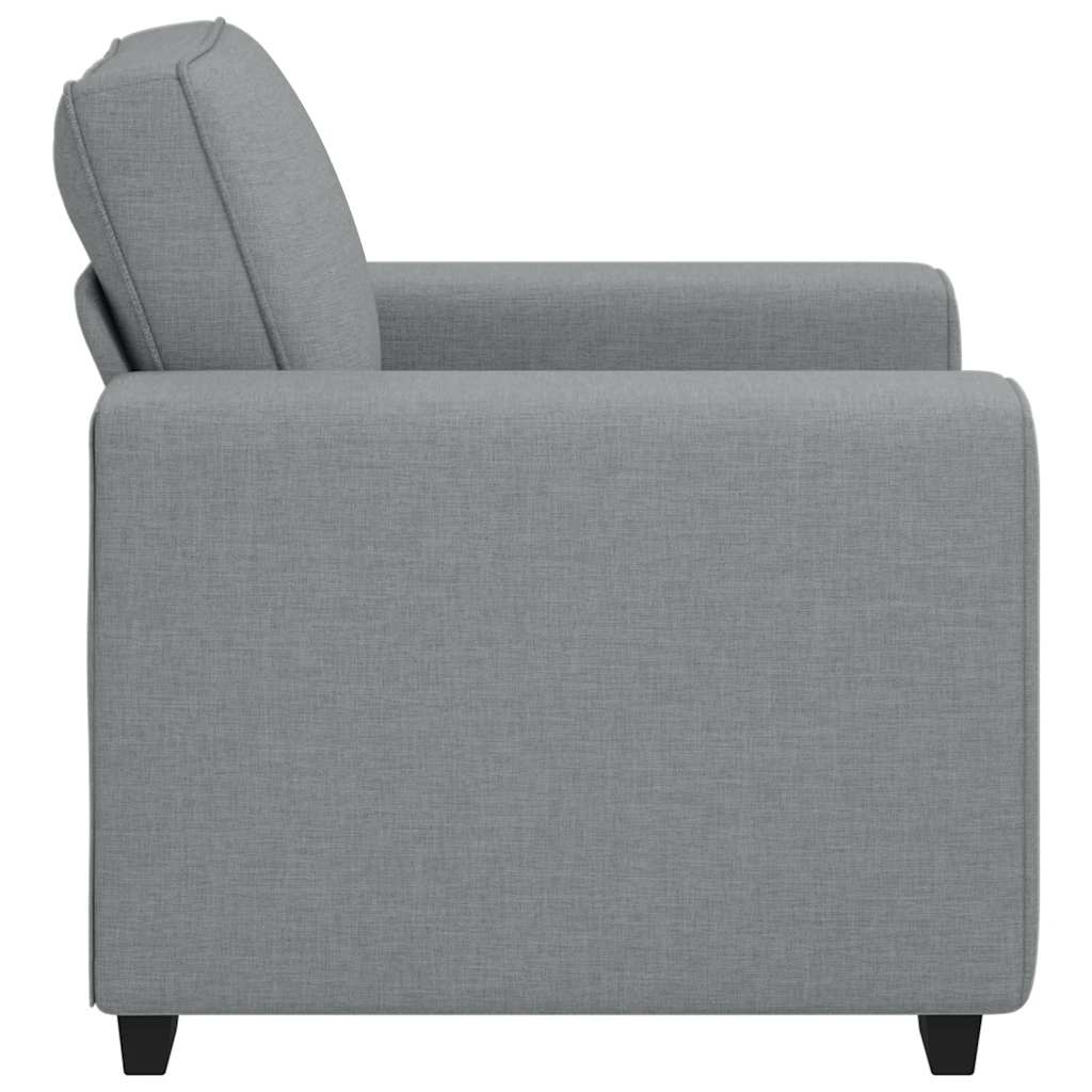 Poltrona tecido 60 cm cinzento-claro